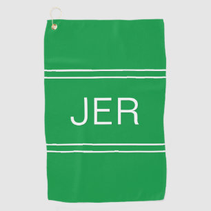 Modern Golfer Monogramm Anfangsbuchstaben Klassisc Golfhandtuch