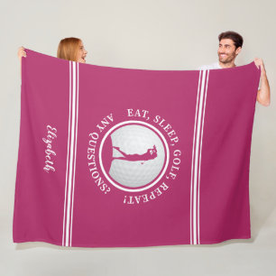 Modern Golfer Sports Monogram Name Golf Niedlich P Fleecedecke