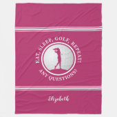 Modern Golfer Sports Monogram Name Golf Niedlich P Fleecedecke (Vorderseite)