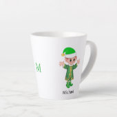 Modern Good Luck Elf with Script and Monogram Milchtasse (Rechte Ecke)