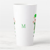 Modern Good Luck Elf with Script and Monogram Milchtasse (Vorderseite)