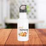 Modern Good Morning Pumpkin Zitat Edelstahlflasche<br><div class="desc">Bestes Geschenk für Ihre Freunde und Familie,  Personalisierter Erntedank Text Guten Morgen mit Herbstfarben. Alles Gute zum Erntedankfest mit Aquarellpumpen. Ideen zum Dekorieren Sie Zuhause auf Erntedank</div>