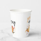 Modern Good Morning Pumpkin Zitat Pappbecher (Rechts)