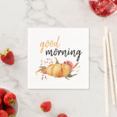 Modern Good Morning Pumpkin Zitat Serviette (Beispiel)