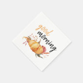 Modern Good Morning Pumpkin Zitat Serviette (Ecke)