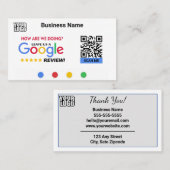 Modern Google Review Card Template mit QR Code Lin Visitenkarte (Vorne/Hinten)