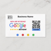 Modern Google Review Card Template mit QR Code Lin Visitenkarte (Vorderseite)