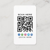 Modern Google Review With QR Code  Visitenkarte (Rückseite)