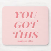 Modern got du diesen rosa Anführungszeichen Mousepad (Vorne)