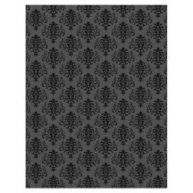 Modern Gothic Gray Black Damask Scrapbook Paper