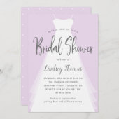 Modern Gown EDITABLE COLOR Brautparty Einladung (Vorne/Hinten)