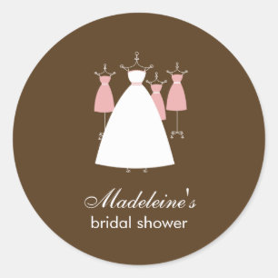 Modern Gowns bevorzugen Sticker - Rosa