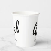 Modern Grad Brush Script Graduation  Pappbecher (Rechts)