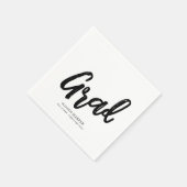 Modern Grad Brush Script Graduation  Serviette (Ecke)