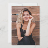 Modern Grad Cap Signature Script Simple Graduation Einladung (Rückseite)