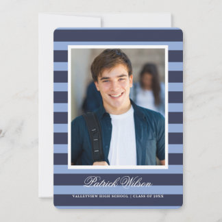 Modern Grad graduation announcement card_Navy Ankündigung