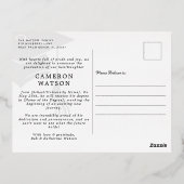 Modern Grad Hat Tassel Graduation Foil Postcard Folien Feiertagspostkarte (Rückseite)