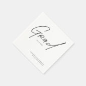 Modern Grad Script Typography Graduation Serviette (Ecke)