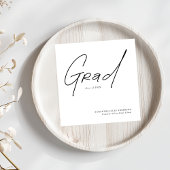 Modern Grad Script Typography Graduation Serviette