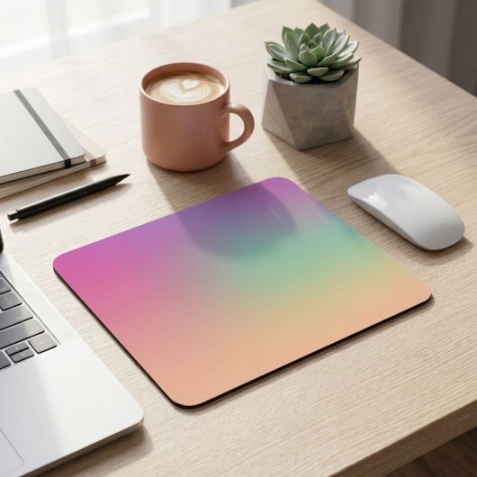 Modern Gradient Mouse Pad Pink Green Yellow Mousepad