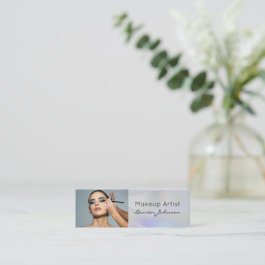 Modern Gradient Wave Makeup  Mini Visitenkarte (Stehend Vorderseite)