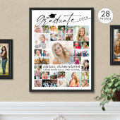 Modern Graduate 28 Photo Collage Party Display Poster