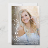 Modern Graduate 5 Photo Graduation Einladung (Vorderseite)