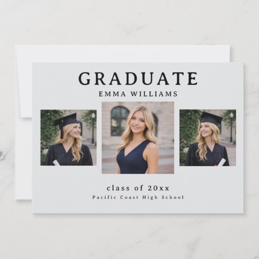 Modern Graduate Announcement Einladung (Vorderseite)