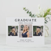 Modern Graduate Announcement Einladung (Stehend Vorderseite)