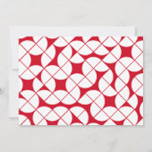 Modern Graduate Custom Trendy MCM Muster Red Einladung (Rückseite)