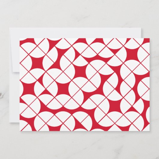 Modern Graduate Custom Trendy MCM Muster Red Einladung (Rückseite)