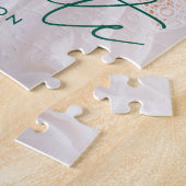 Modern Graduate Green Script Foto Graduation Puzzle (Seite)