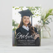 Modern graduate photo graduation announcement einladung (Stehend Vorderseite)