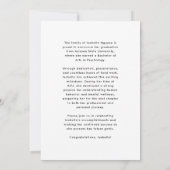 Modern graduate photo graduation announcement einladung (Rückseite)