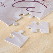 Modern Graduate Purple Script Foto Graduation Puzzle (Seite)