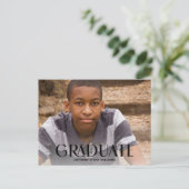 Modern Graduate Trendy Overlay 1-Foto-Abschluss Postkarte (Stehend Vorderseite)
