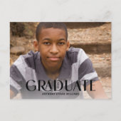 Modern Graduate Trendy Overlay 1-Foto-Abschluss Postkarte (Vorderseite)