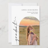 Modern Graduation Announcement Invitation Einladung (Vorderseite)