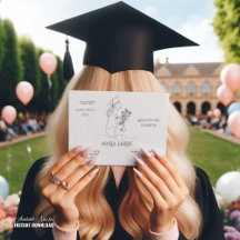 Modern Graduation Black & white line art graduate