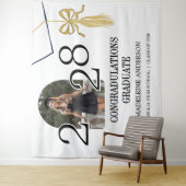 Modern Graduation Cap  and Tassel Gold Photo Wandteppich (Beispiel)