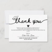 Modern Graduation Cap and Tassel Personalized  Dankeskarte (Vorderseite)