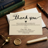 Modern Graduation Cap and Tassel Personalized  Dankeskarte