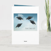 Modern Graduation Caps Congratulations Karte (Rückseite)