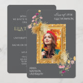 Modern Graduation Celebration  Einladung (Vorne/Hinten)