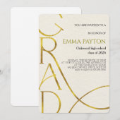 Modern Graduation Celebration  Einladung (Vorne/Hinten)