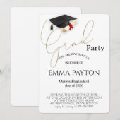 Modern Graduation Celebration  Einladung (Vorne/Hinten)