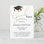 Modern Graduation Celebration  Einladung (Stehend Vorderseite)