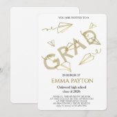 Modern Graduation Celebration  Einladung (Vorne/Hinten)