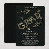 Modern Graduation Celebration  Einladung (Vorne/Hinten)