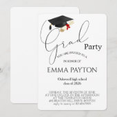 Modern Graduation Celebration  Einladung (Vorne/Hinten)